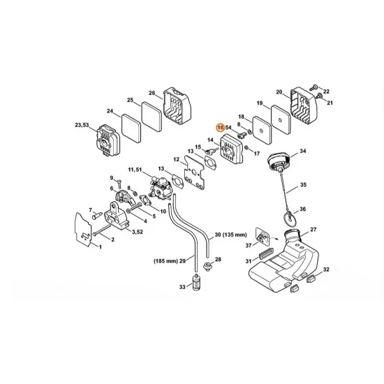 STIHL  Przysłona - choke 4137 141 3801